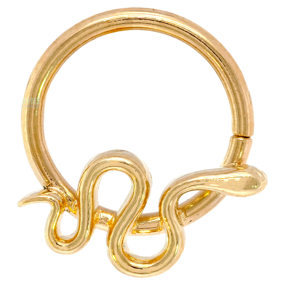 "Danger Noodle" Seam Ring in Gold