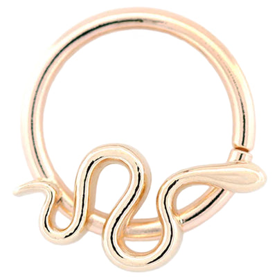 "Danger Noodle" Seam Ring in Gold