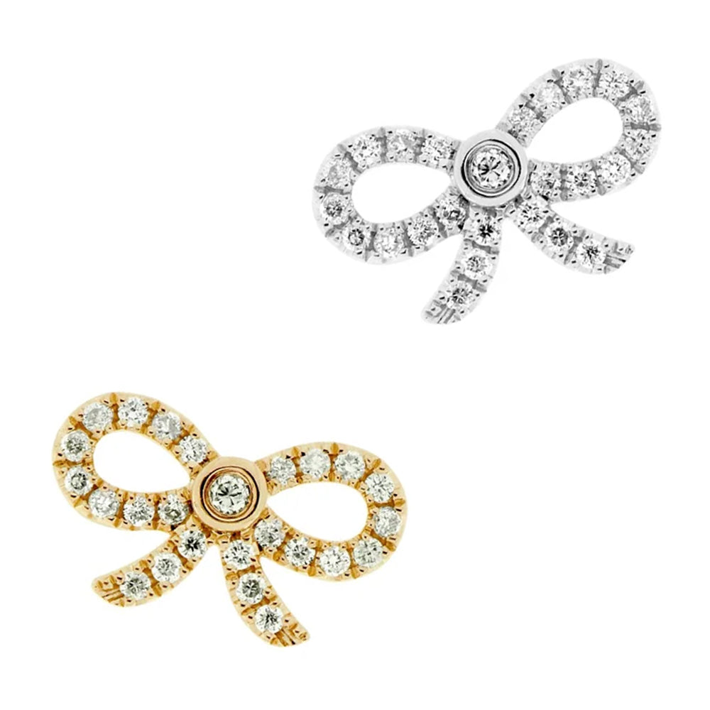threadless: Mini "Sophia" End in Gold with Diamonds