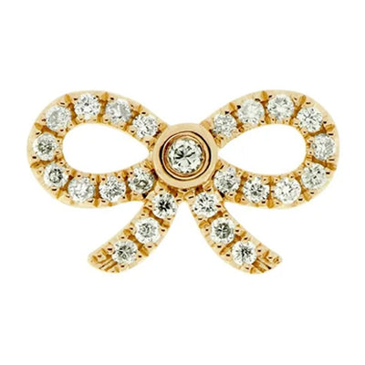 threadless: Mini "Sophia" End in Gold with Diamonds
