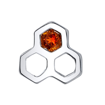 "Dulce" Threaded End in Gold & Platinum with Citrine