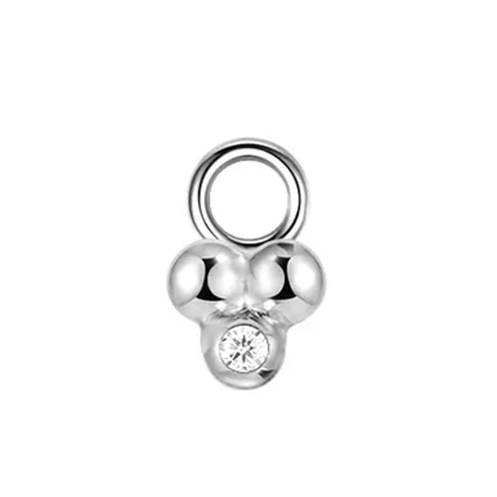 "Ezra 3" Charm in Gold with Diamond