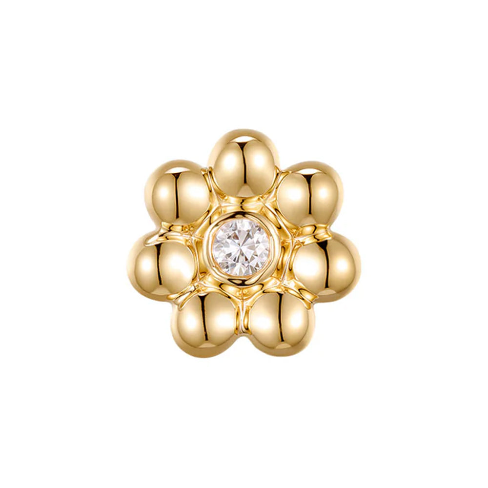 threadless: "Ezra Flower" End in Gold with Diamonds