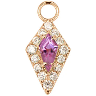 "Bianca" Charm in Gold with Genuine Gemstones