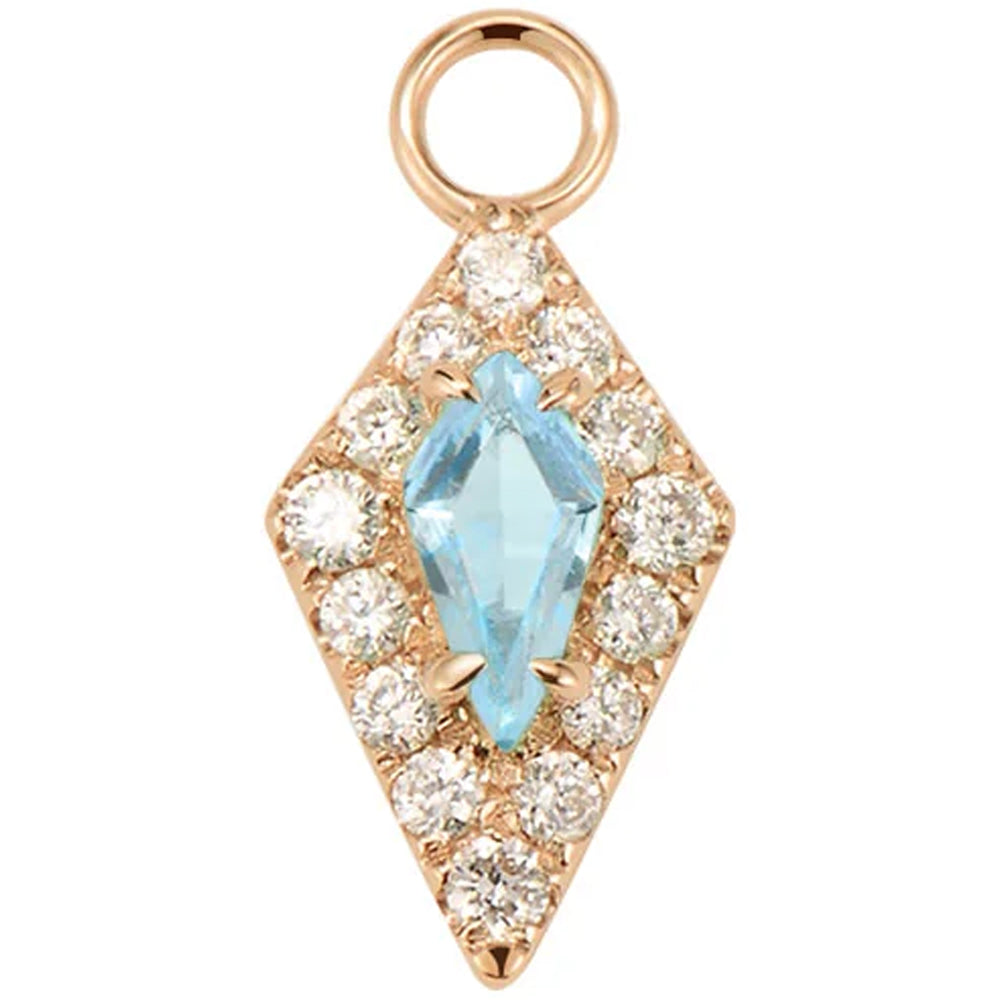 "Bianca" Charm in Gold with Genuine Gemstones