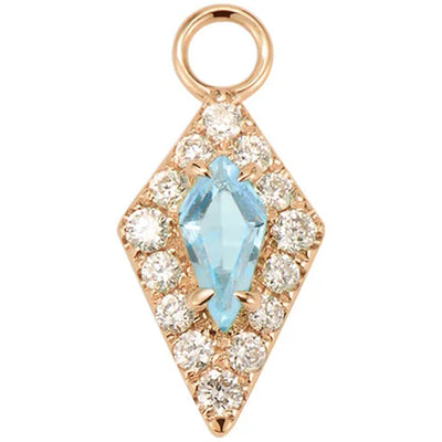 "Bianca" Charm in Gold with Genuine Gemstones