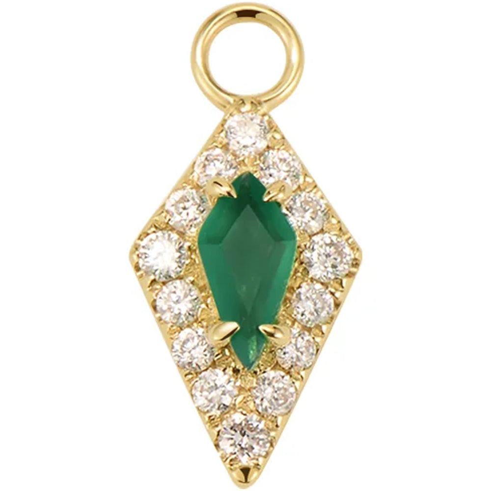 "Bianca" Charm in Gold with Genuine Gemstones