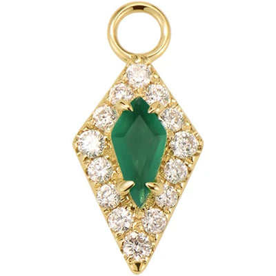 "Bianca" Charm in Gold with Genuine Gemstones