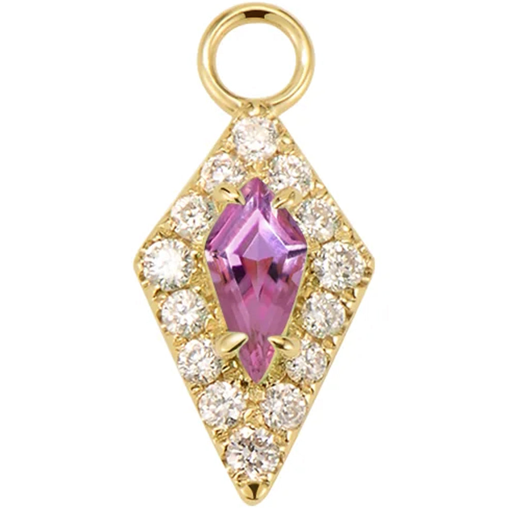 "Bianca" Charm in Gold with Genuine Gemstones