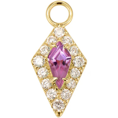 "Bianca" Charm in Gold with Genuine Gemstones