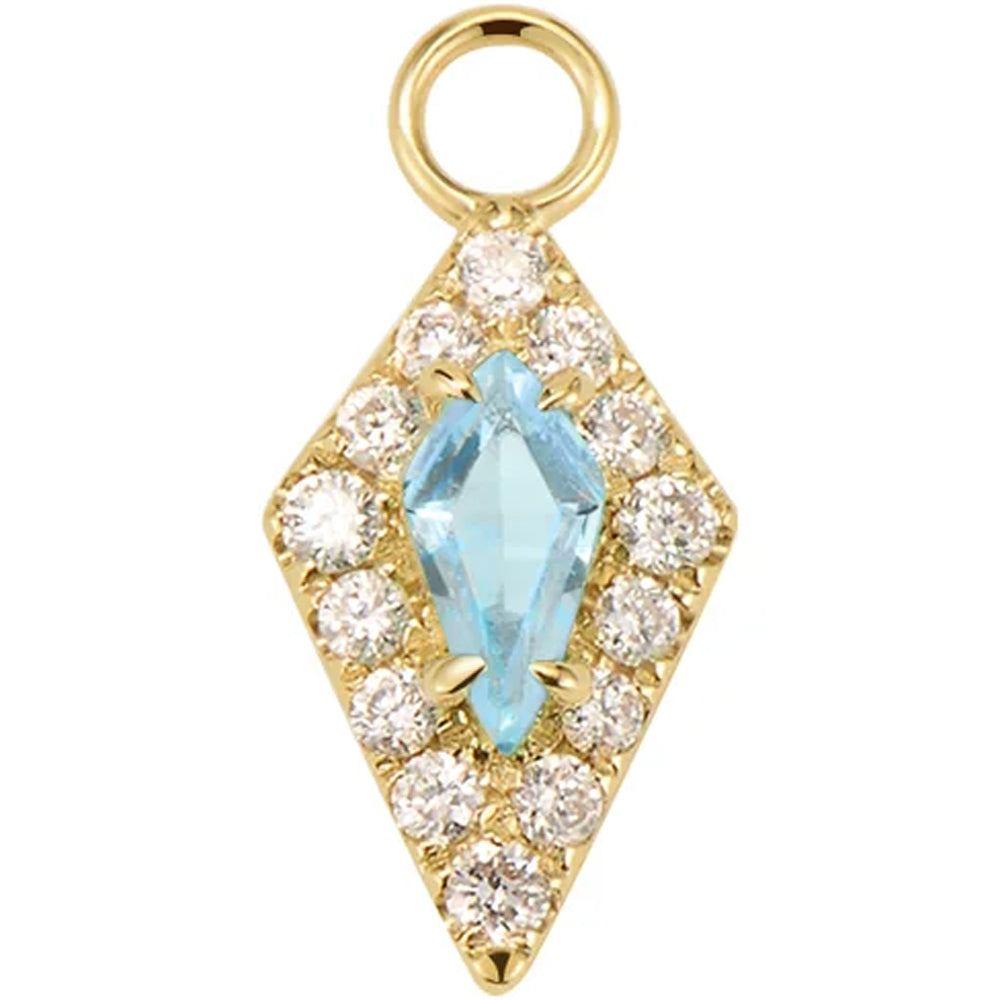 "Bianca" Charm in Gold with Genuine Gemstones