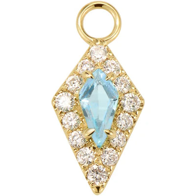"Bianca" Charm in Gold with Genuine Gemstones