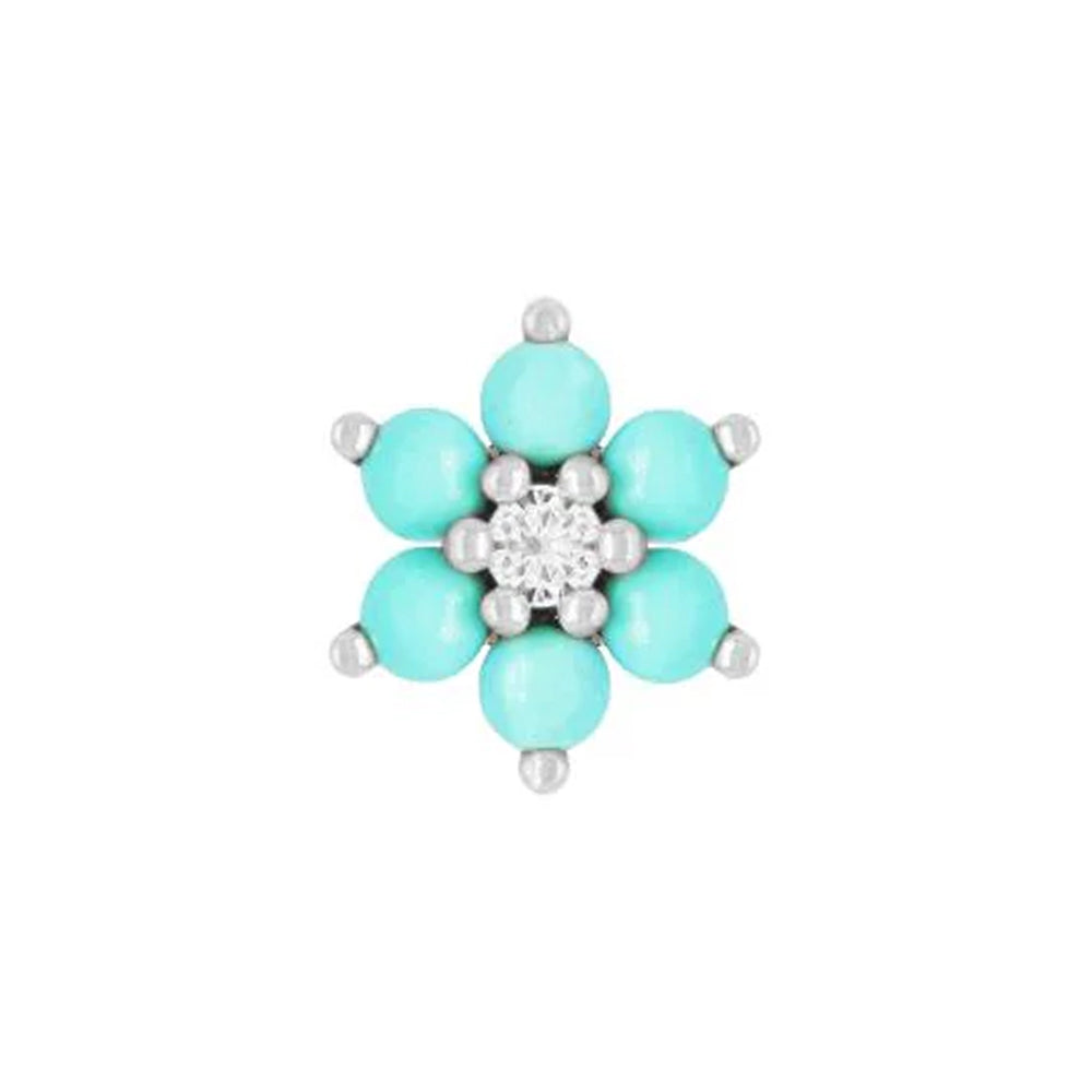 threadless: "Cultivate" End in Gold with Turquoise & CZ