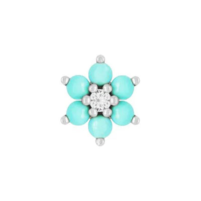threadless: "Cultivate" End in Gold with Turquoise & CZ