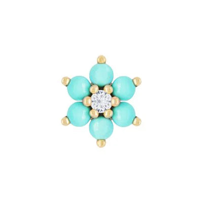 threadless: "Cultivate" End in Gold with Turquoise & CZ