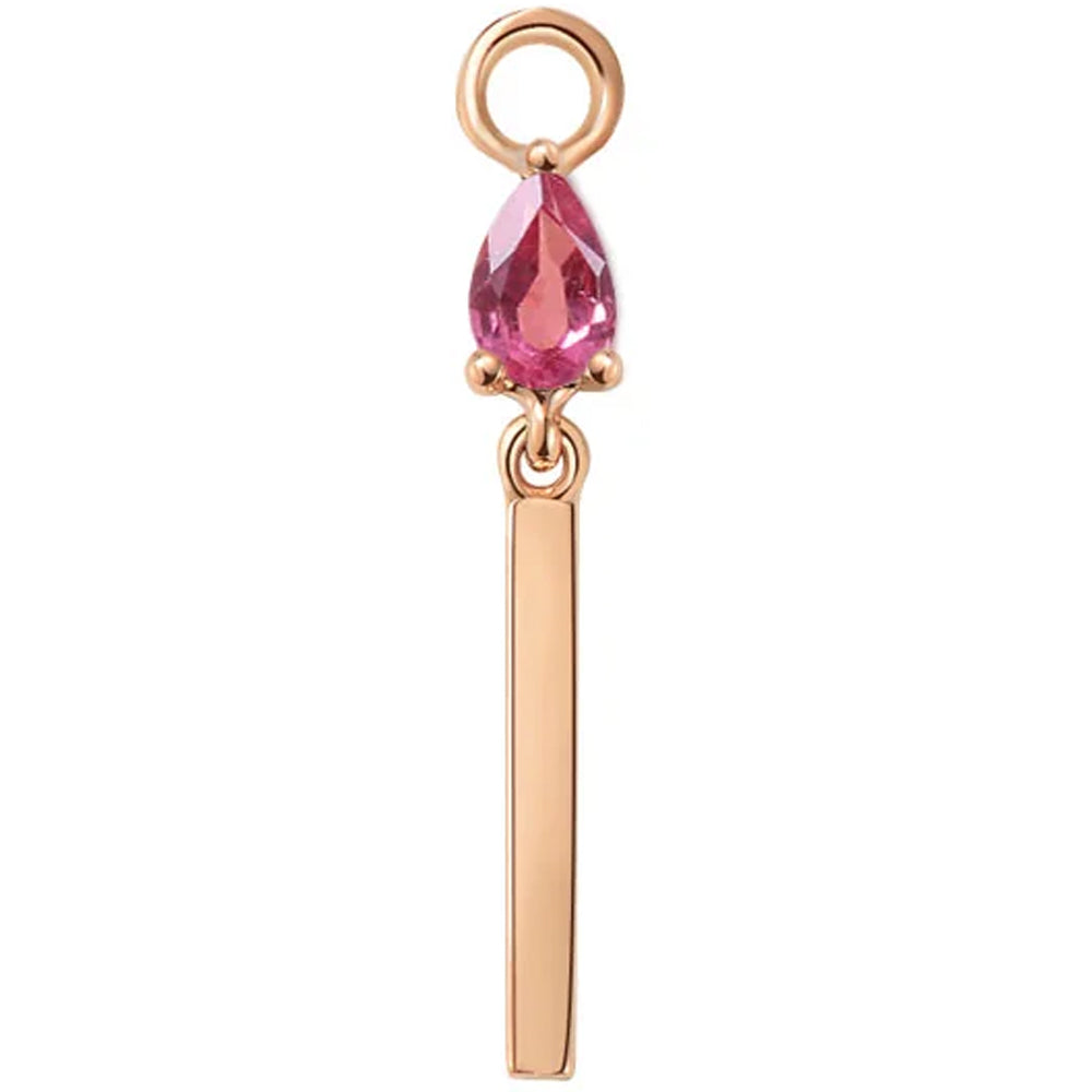 "Jordana" Charm in Gold with Colored Genuine Gemstones