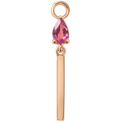"Jordana" Charm in Gold with Colored Genuine Gemstones