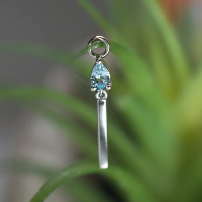 "Jordana" Charm in Gold with Colored Genuine Gemstones