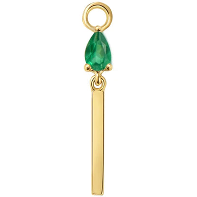 "Jordana" Charm in Gold with Colored Genuine Gemstones