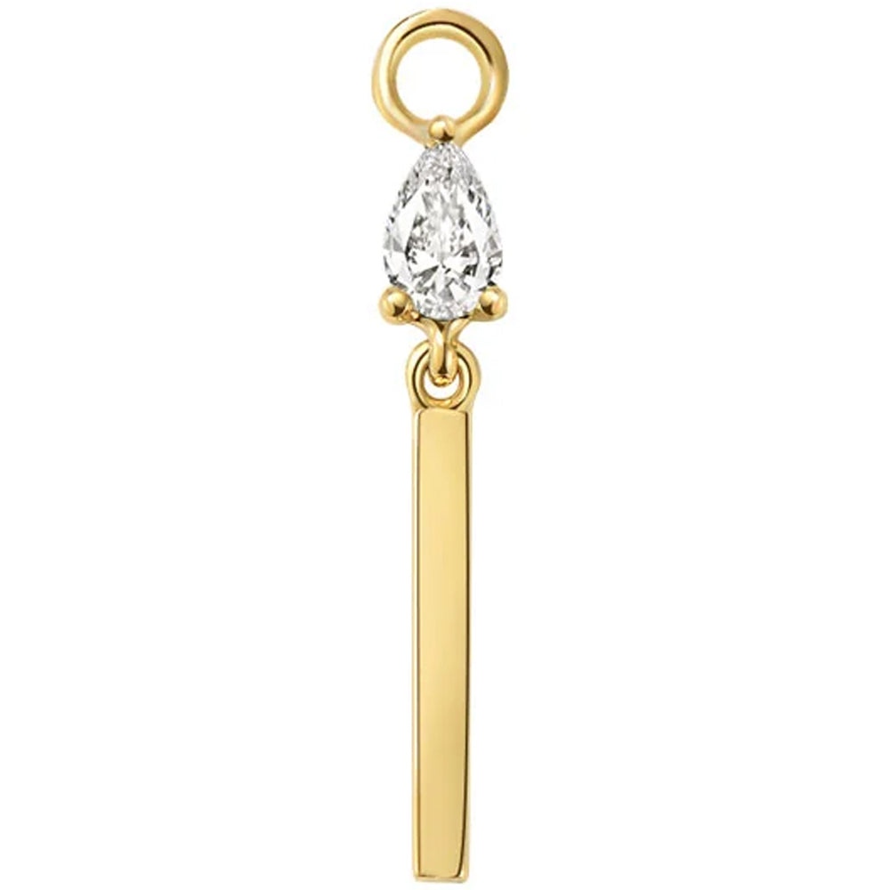"Jordana" Charm in Gold with Diamond