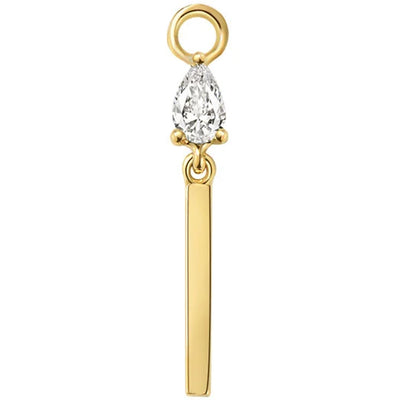 "Jordana" Charm in Gold with Diamond