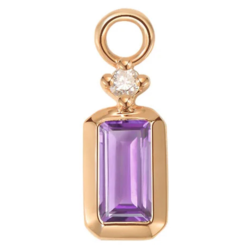 "Chloe" Charm in Gold with Colored Genuine Gemstones