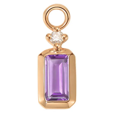 "Chloe" Charm in Gold with Colored Genuine Gemstones