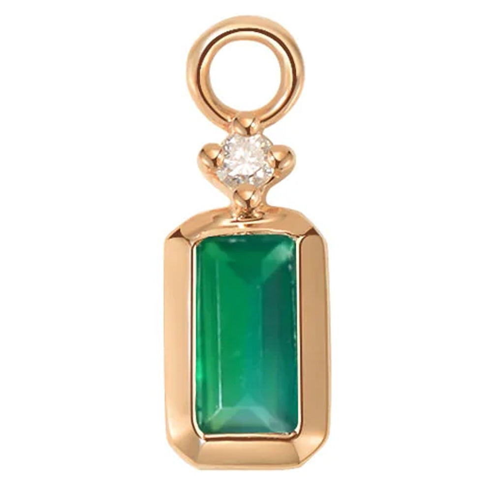 "Chloe" Charm in Gold with Colored Genuine Gemstones