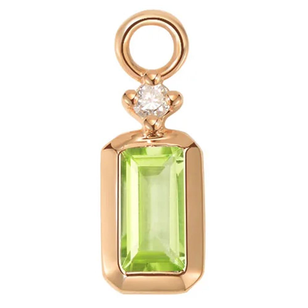 "Chloe" Charm in Gold with Colored Genuine Gemstones