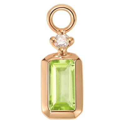 "Chloe" Charm in Gold with Colored Genuine Gemstones