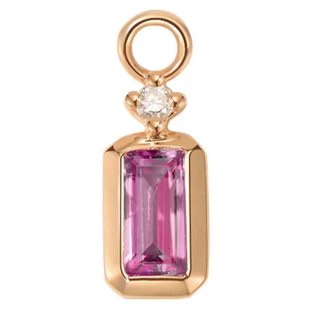 "Chloe" Charm in Gold with Colored Genuine Gemstones