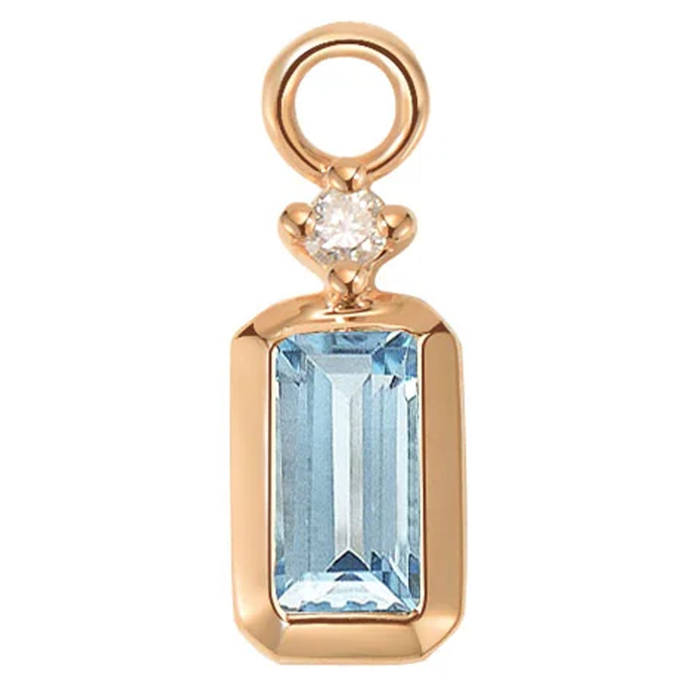 "Chloe" Charm in Gold with Colored Genuine Gemstones