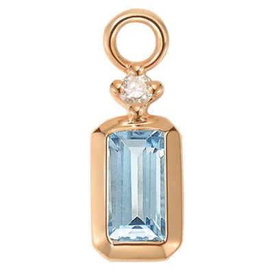 "Chloe" Charm in Gold with Colored Genuine Gemstones
