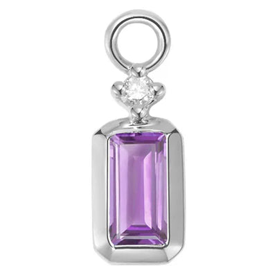 "Chloe" Charm in Gold with Colored Genuine Gemstones