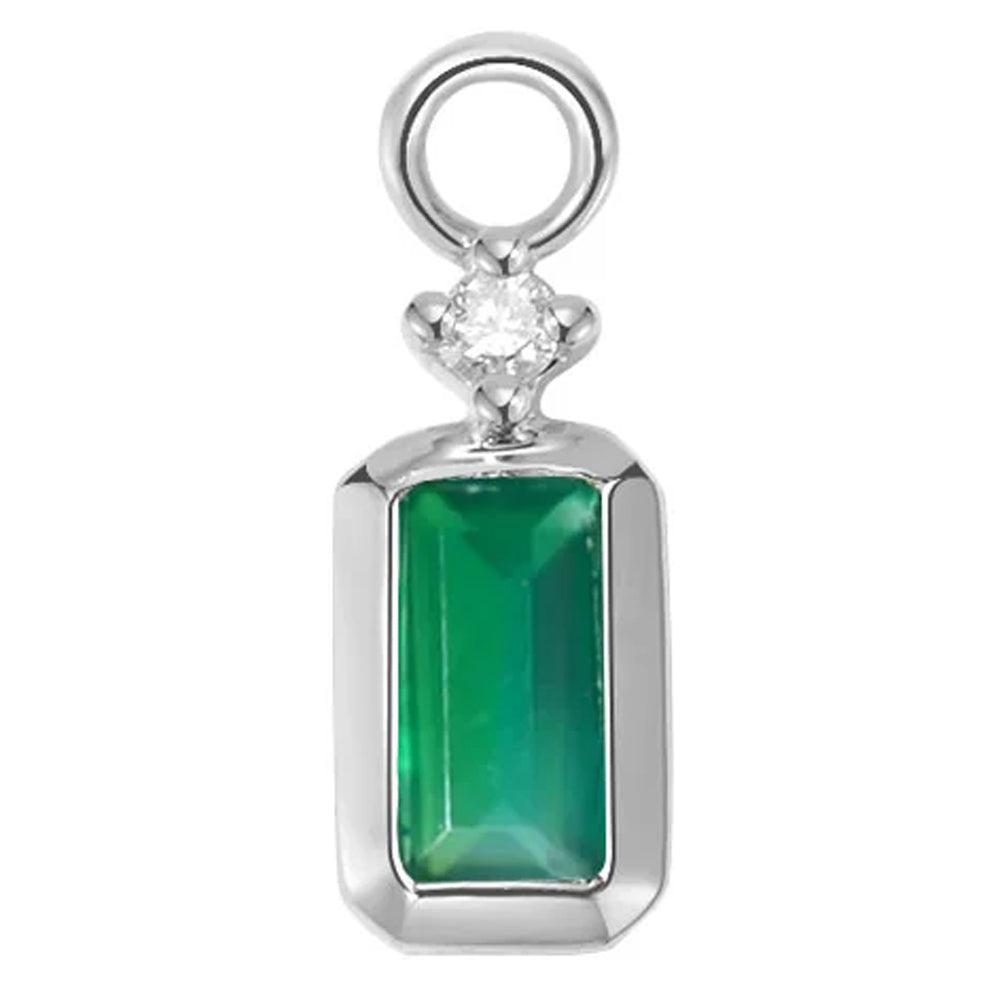 "Chloe" Charm in Gold with Colored Genuine Gemstones