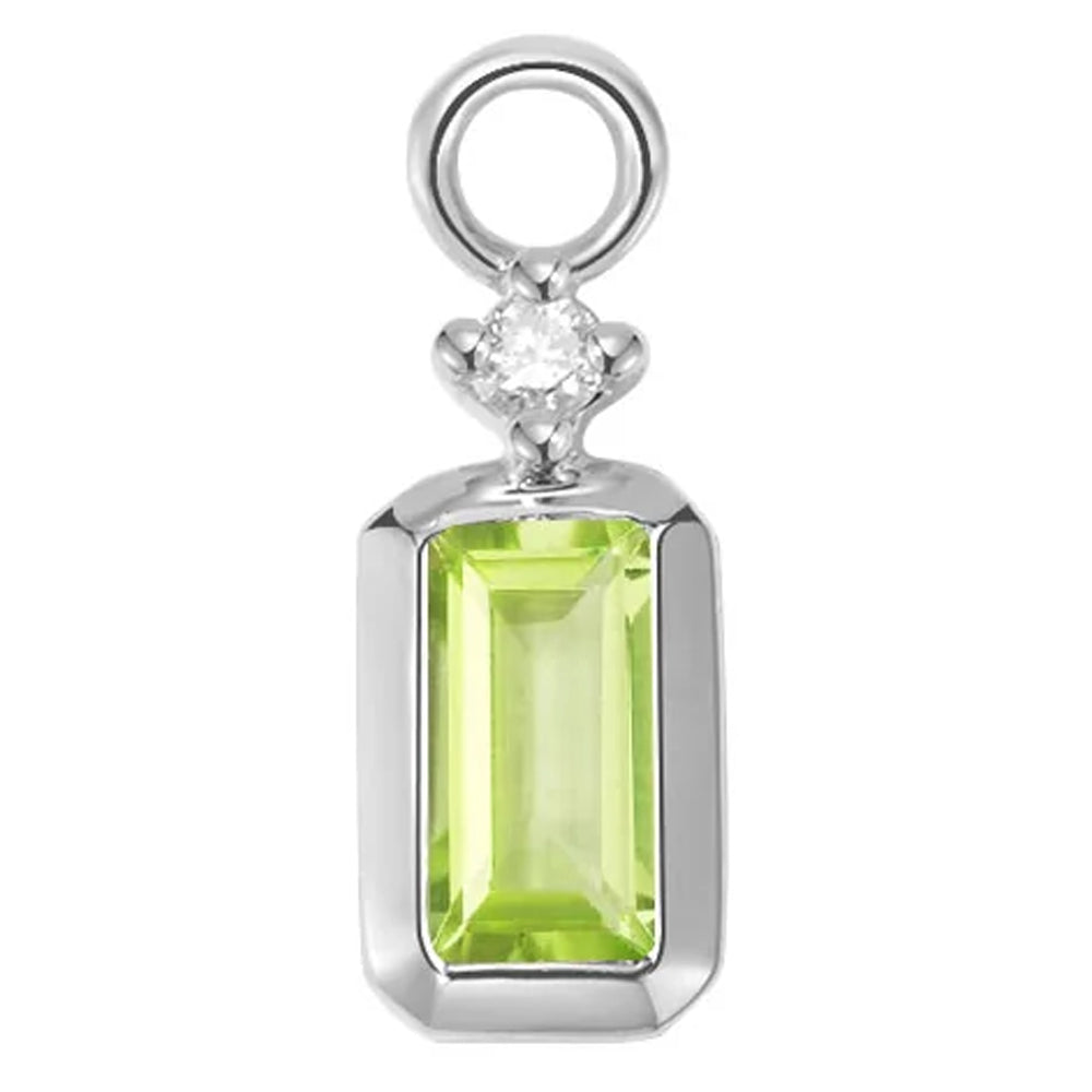 "Chloe" Charm in Gold with Colored Genuine Gemstones