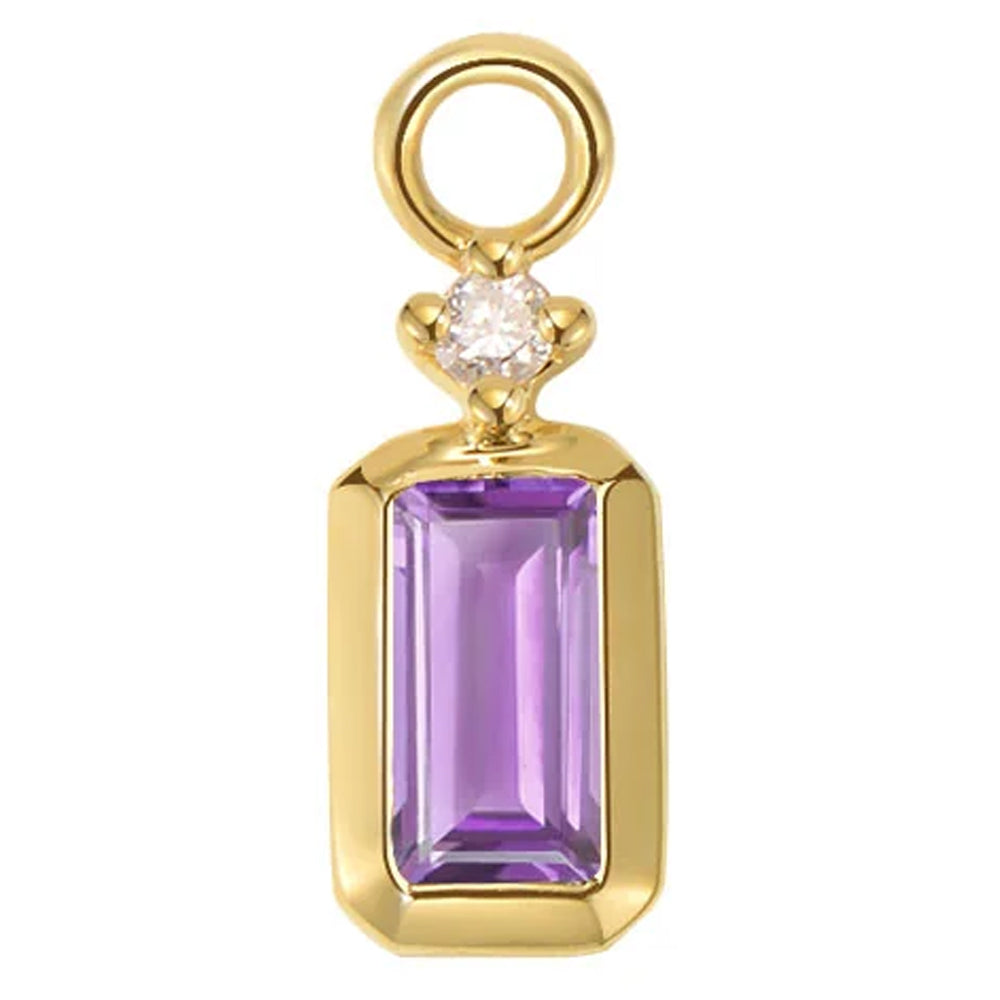 "Chloe" Charm in Gold with Colored Genuine Gemstones