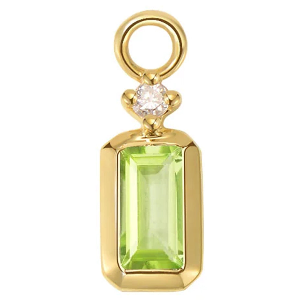 "Chloe" Charm in Gold with Colored Genuine Gemstones