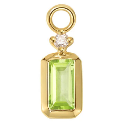 "Chloe" Charm in Gold with Colored Genuine Gemstones