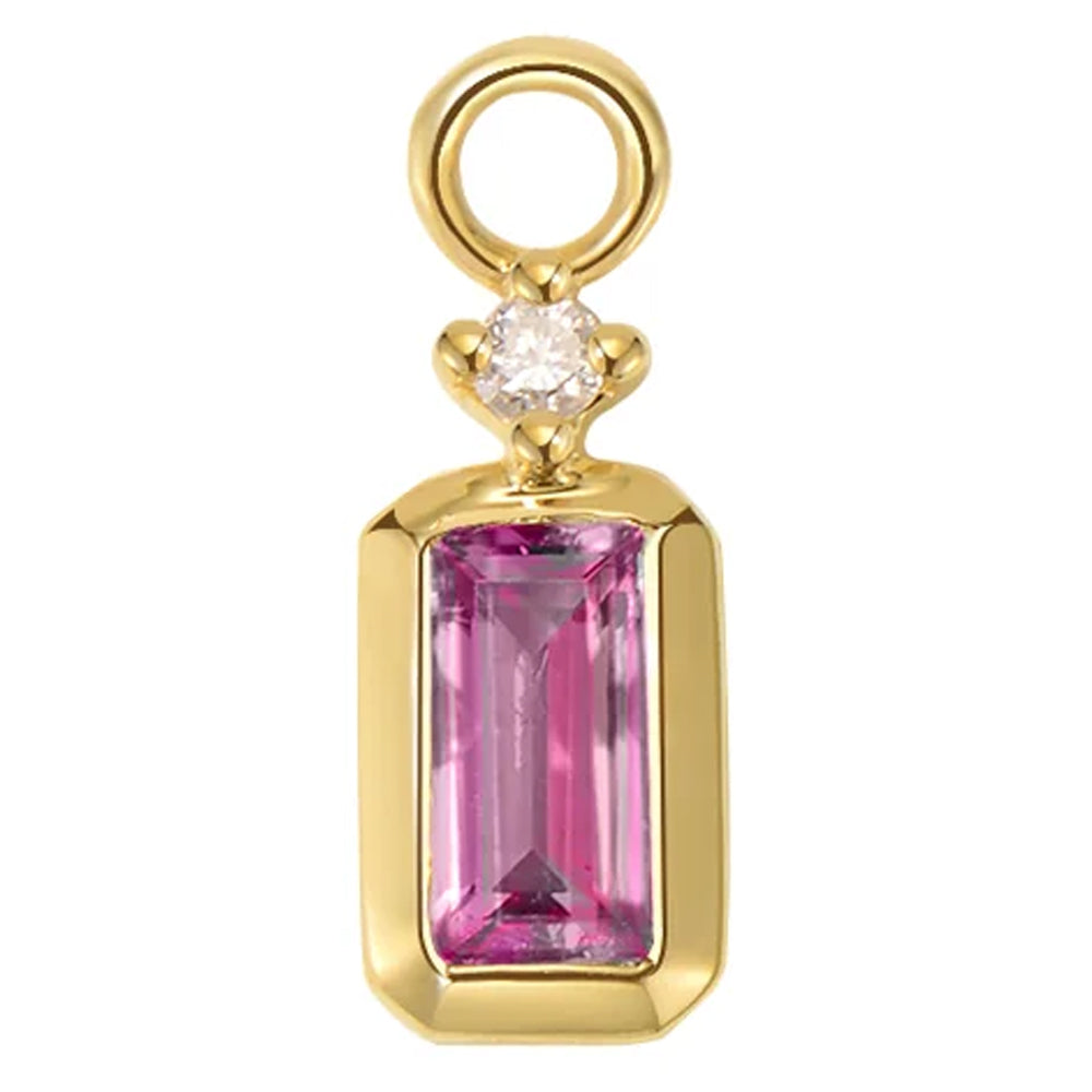 "Chloe" Charm in Gold with Colored Genuine Gemstones