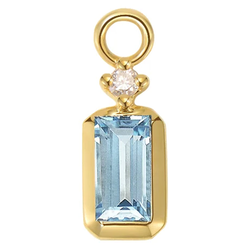 "Chloe" Charm in Gold with Colored Genuine Gemstones