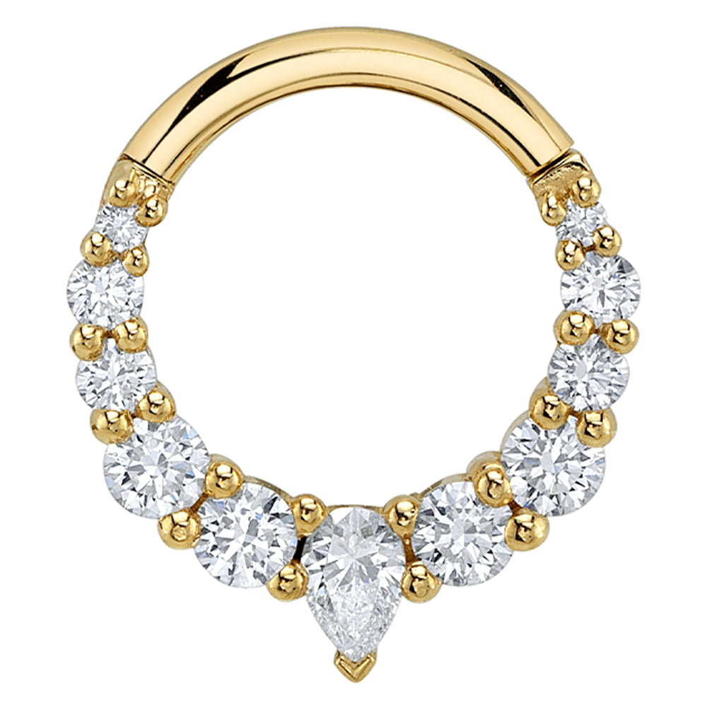 "Wendy" Hinge Ring in Gold & Platinum with DIAMONDS
