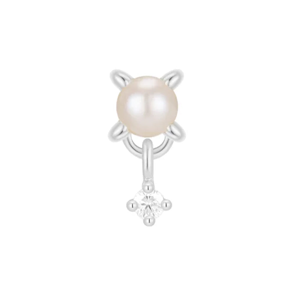 threadless: "Soft Serve" End in Gold with Pearl & Moissanite