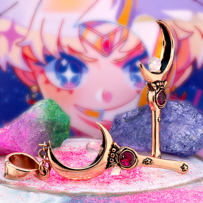 "Moon Sticks" Weights with Gemstones