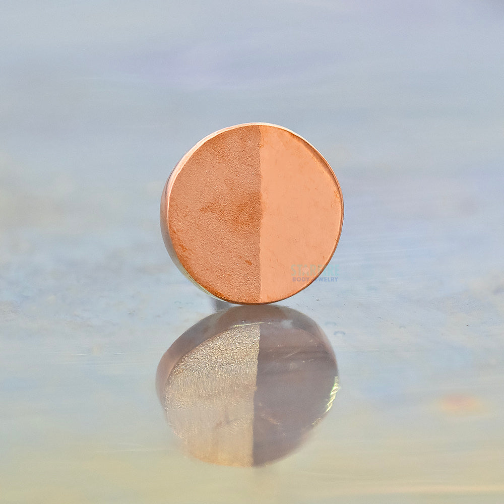 threadless: Half Matte & Half High Polish Disc End in Gold