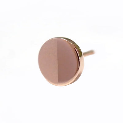 threadless: Half Matte & Half High Polish Disc End in Gold