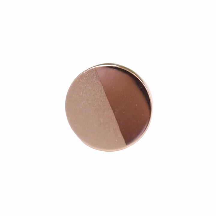 threadless: Half Matte & Half High Polish Disc End in Gold