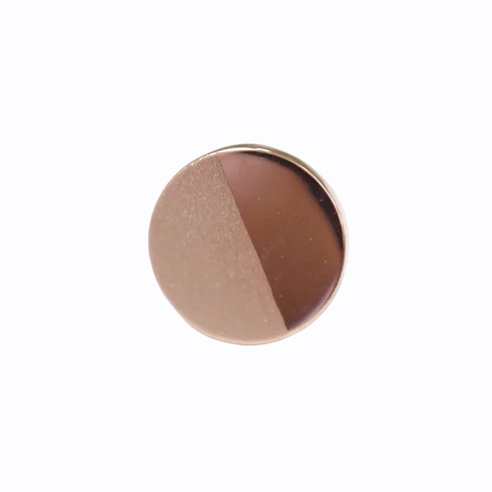 threadless: Half Matte & Half High Polish Disc End in Gold