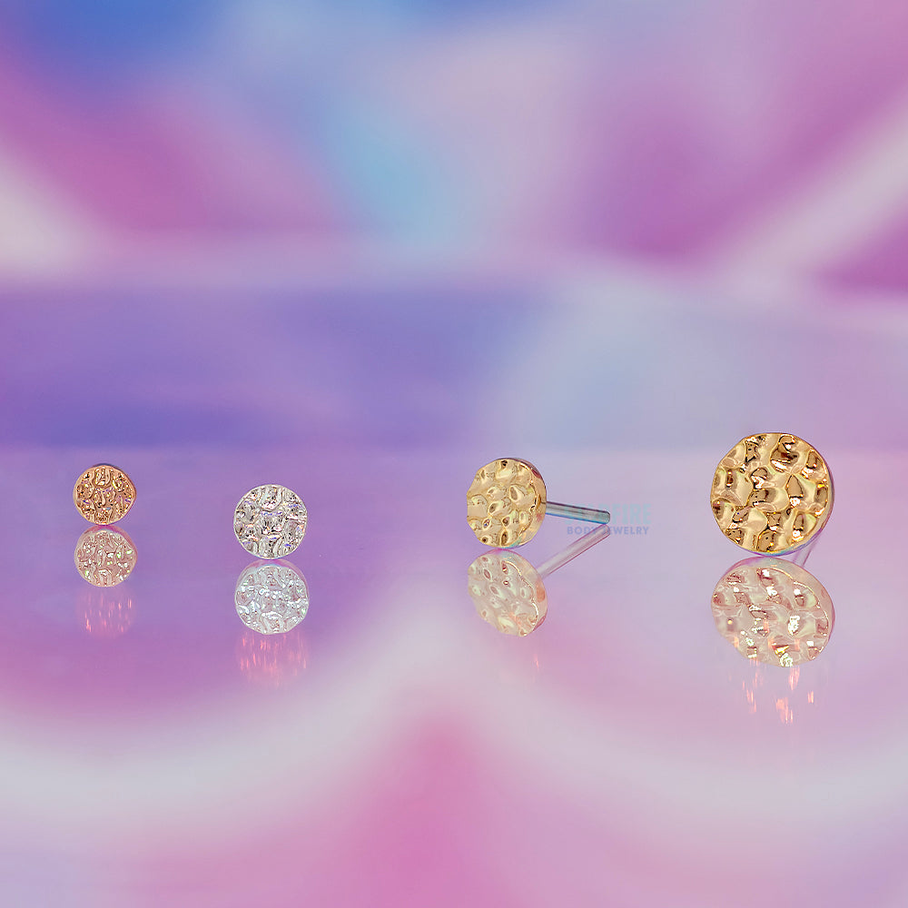 threadless: Hammered Disc End in Gold