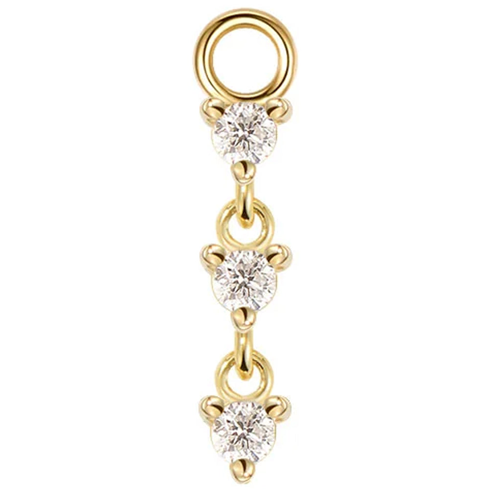 threadless: "Penelope" Chain End in Gold with Genuine Gemstones